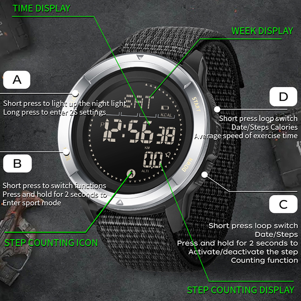 SANDA Brand Electronic Watches - огляд і ціна Compass Lensatic