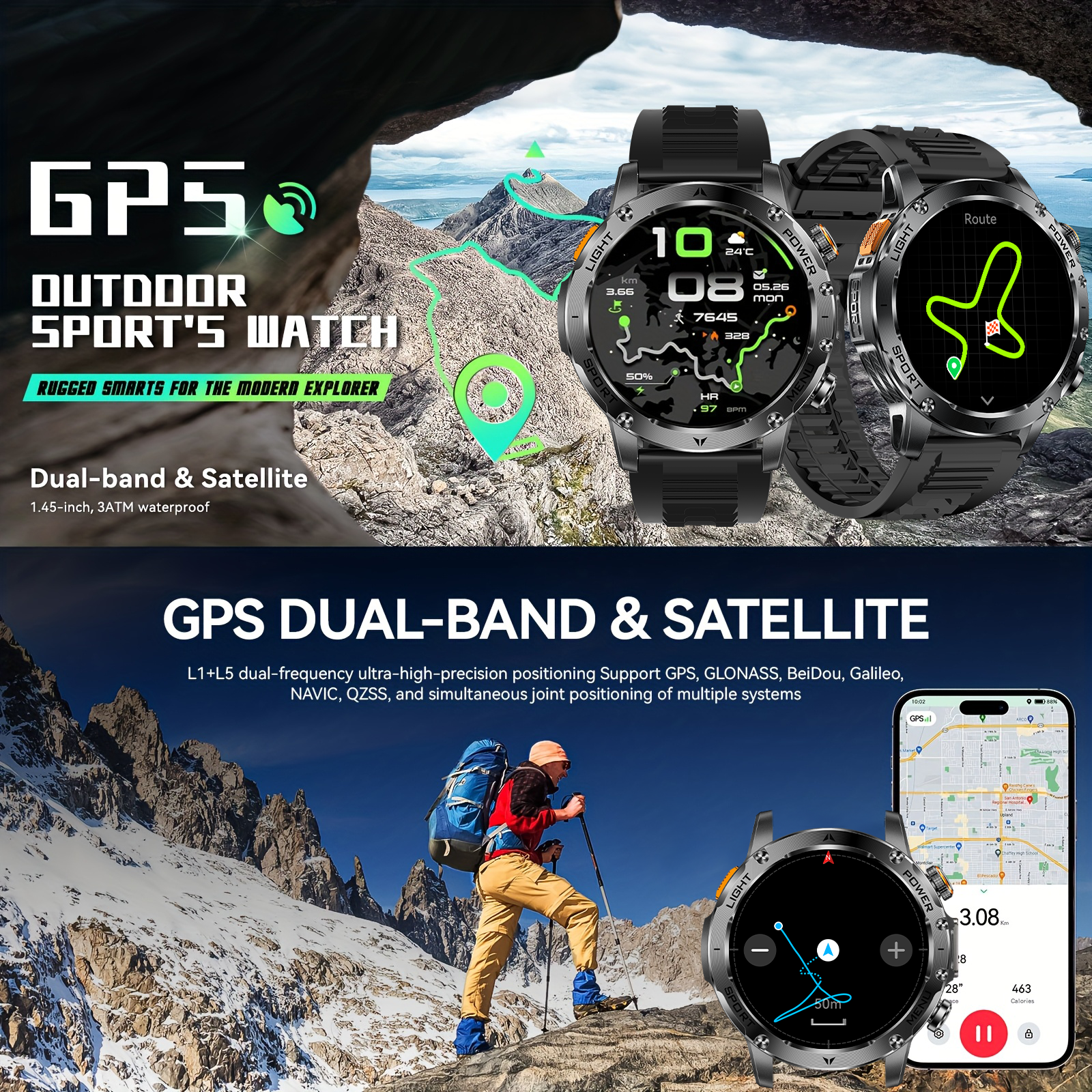 2025 New GPS Outdoor Sports Sm - огляд і ціна Compass Lensatic
