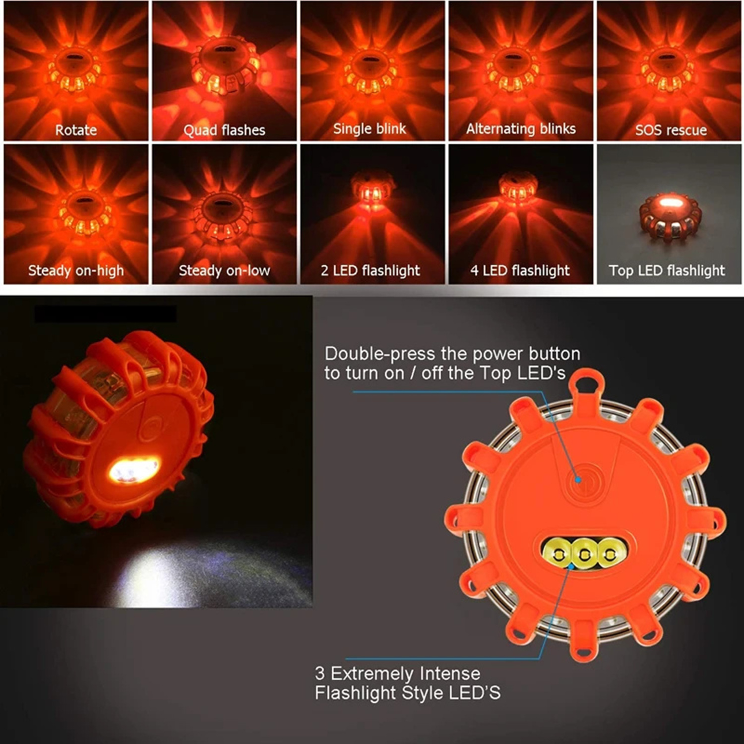 3PCS LED Road Flares Emergency - огляд і ціна Signal Flare Kit