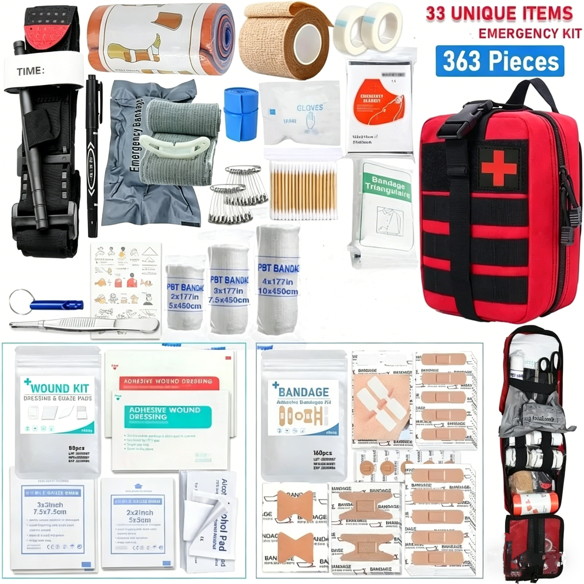363pcs First Aid Kit Bag All P - огляд і ціна Bivy Bag Emergency