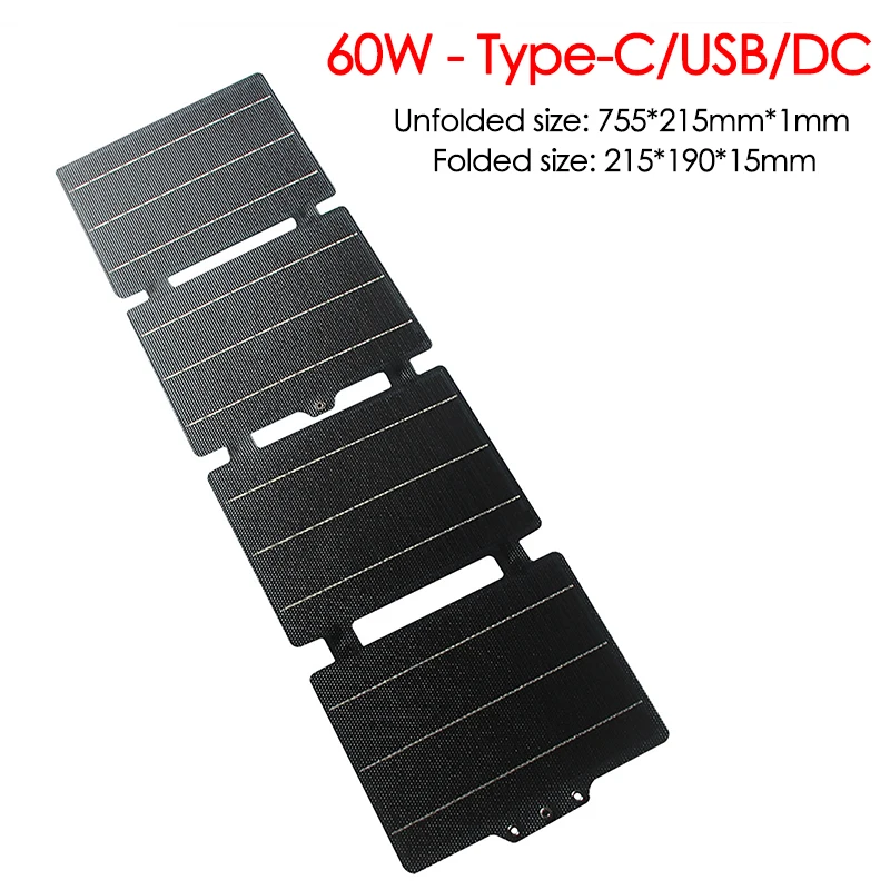 30W 60W Foldable Solar Panel B - огляд і ціна Solar Emergency Charger