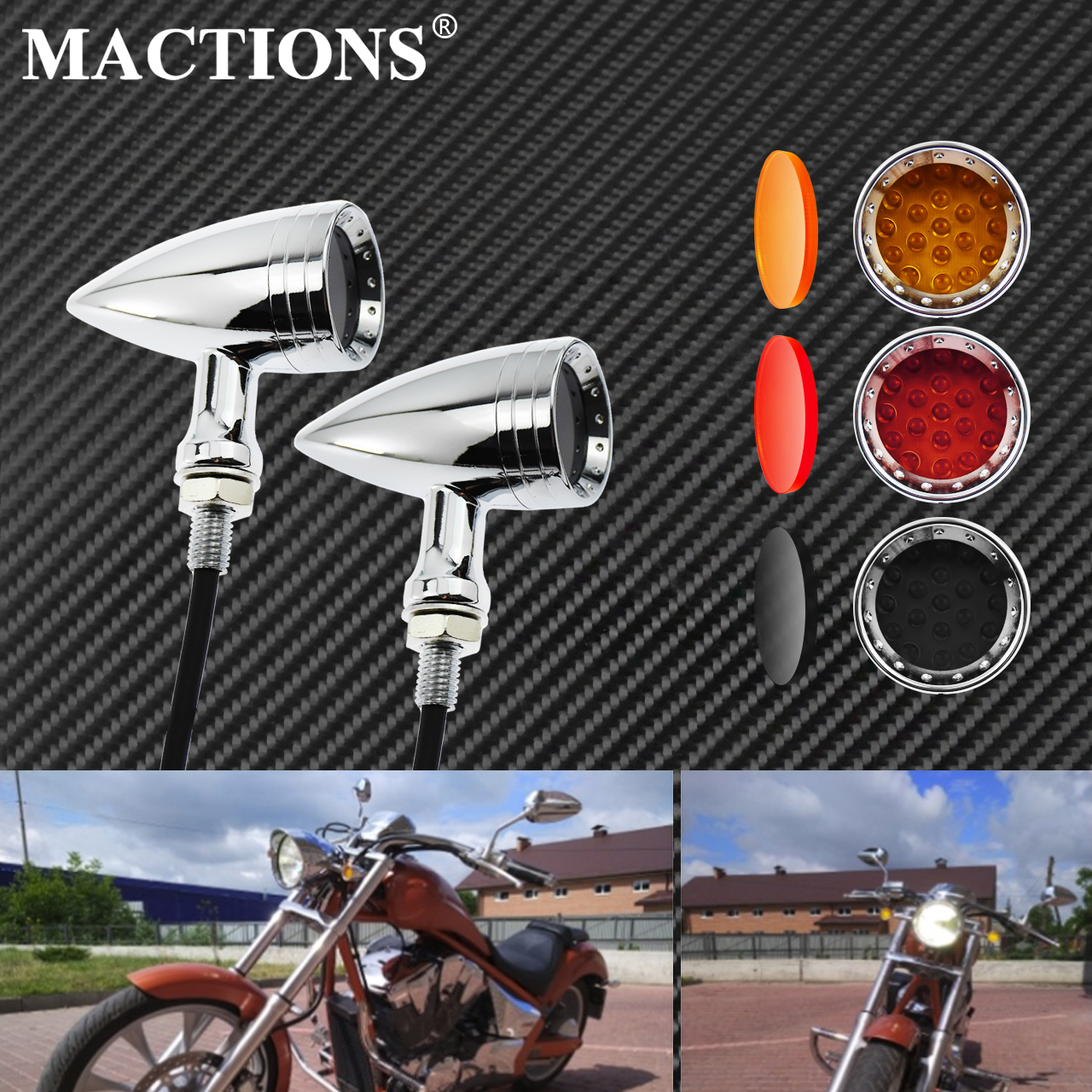 Motorcycle LED Turn Signal Bul - огляд і ціна Signal Panel Orange