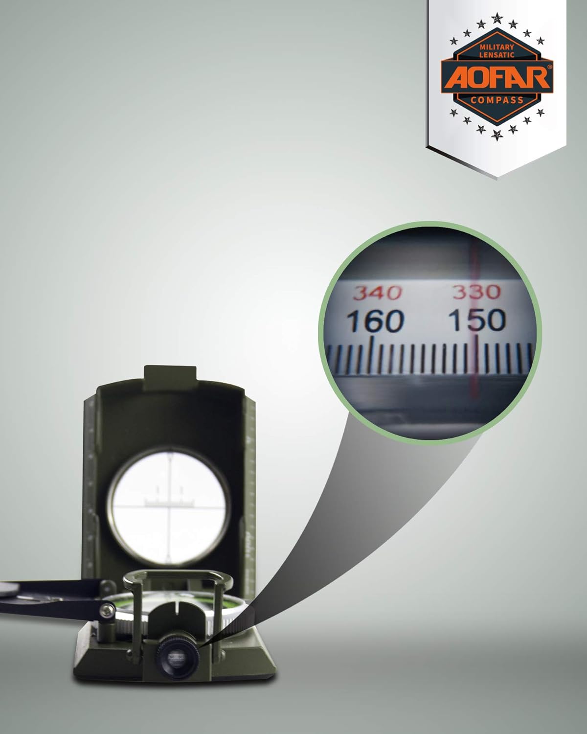 Military Compass for Hiking, L - огляд і ціна Compass Lensatic