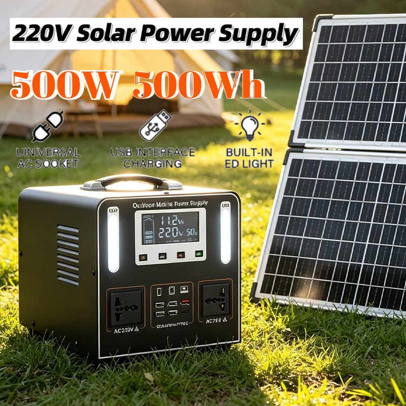 500W AC 220V Portable Power St - огляд і ціна Solar Emergency Charger