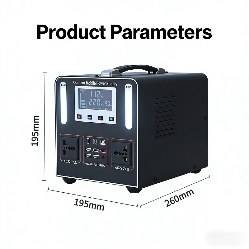 500W AC 220V Portable Power St - огляд і ціна Solar Emergency Charger
