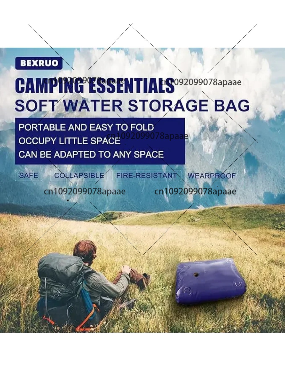 110L PVC Water Storage Bag, Po - огляд і ціна Water Bag Collapsible